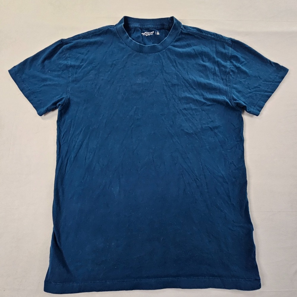 Abercrombie & Fitch Blue Short Sleeve Relaxed Fit Cotton T-Shirt Men's LT